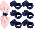 12 Pcs Woven Napkin Rings, Handmade Rustic Farmhouse Nautical Napkins Ring for Festives Gathering Banquet Wedding Birthday Table Decor Everyday Dining Decor (Navy Blue) - ALPHA Living HOME