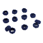 12 Pcs Woven Napkin Rings, Handmade Rustic Farmhouse Nautical Napkins Ring for Festives Gathering Banquet Wedding Birthday Table Decor Everyday Dining Decor (Navy Blue) - ALPHA Living HOME