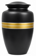 Cremation Urns for Human Ashes Memorials Urn Funeral Urns for Adult Female & Male Decorative Burial Urn Holds Large up to 220 lbs (Black Gold) - ALPHA Living HOME
