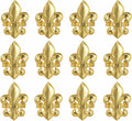 Gold Napkin Rings Set of 12 - Fleur De Lis Metal Napkin Ring Holders for Wedding, Thanksgiving, Christmas & Dining Table Decor - ALPHA Living HOME