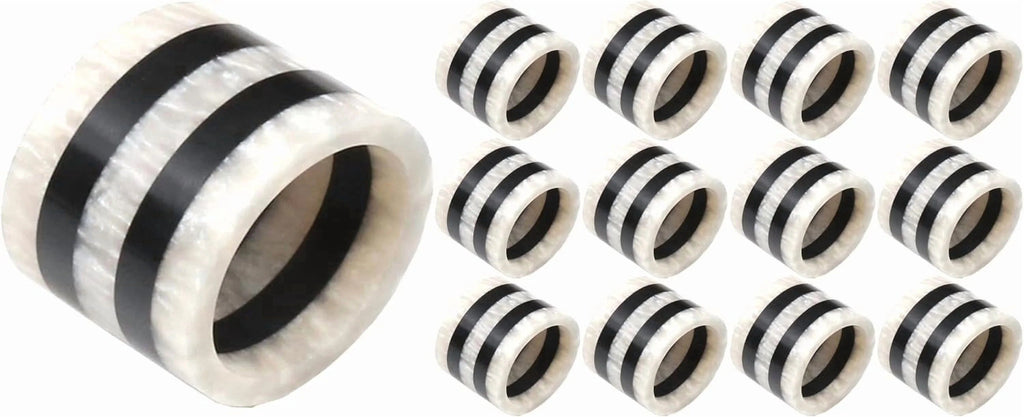Resin Napkin Rings Set of 12 - Modern Round Napkin Ring Holders for Dining Tables, Weddings, Dinner Parties & Holiday Décor - ALPHA Living HOME