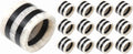 Resin Napkin Rings Set of 12 - Modern Round Napkin Ring Holders for Dining Tables, Weddings, Dinner Parties & Holiday Décor - ALPHA Living HOME