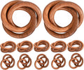 ALPHA Living HOME Set of 12 Decorative Wooden Napkin Rings - Handcrafted Three Ring Napkin Holder for Tabletop Decor for Elegant Dining, Weddings, Parties, Home, Gifting, Everyday Use (Brown)