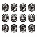 ALPHA Living HOME Napkin Rings Set 12 of Premium 100% Metal, Rust-Resistant Tabletop Décor - Napkin Holders for Family Dinner, Wedding, Party, Decorations, Banquet, Party, Easter - Bronze