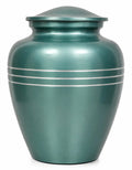 Memorials Cremation Urns for Human Ashes Cremation Urn Funeral Urns for Adult Female & Male Decorative Burial Urn Holds Large up to 220 lbs (Sky Blue Silver) - ALPHA Living HOME
