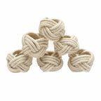 ALPHA Living HOME Handcrafted Napkin Rings Set of 12 - Woven Jute Napkin Holders, Serviette Rings - Perfect for Weddings, Thanksgiving, Christmas & Everyday Dining (Off white)