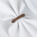 Handmade Napkin Ring Set of 12 Rustic Farmhouse Table Accessories Durable Cane Napkin Holders for Home Kitchen Everyday Dining & Seasonal Gatherings (Walnut) - ALPHA Living HOME