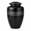 Memorials Cremation Urns for Human Ashes Cremation Urn Funeral Urns for Adult Female & Male Decorative Burial Urn Holds Large up to 220 lbs (Black Silver) - ALPHA Living HOME