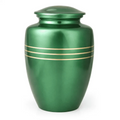 Memorials Cremation Urns for Human Ashes Cremation Urn Funeral Urns for Adult Female & Male Decorative Burial Urn Holds Large up to 220 lbs (Green Gold) - ALPHA Living HOME