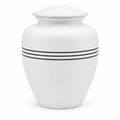 Memorials Cremation Urns for Human Ashes Cremation Urn Funeral Urns for Adult Female & Male Decorative Burial Urn Holds Large up to 220 lbs (White Black) - ALPHA Living HOME