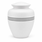 Memorials Cremation Urns for Human Ashes Cremation Urn Funeral Urns for Adult Female & Male Decorative Burial Urn Holds Large up to 220 lbs (White Black) - ALPHA Living HOME