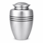 Memorials Cremation Urns for Human Ashes Cremation Urn Funeral Urns for Adult Female & Male Decorative Burial Urn Holds Large up to 220 lbs (Silver Black) - ALPHA Living HOME