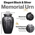 Urns Human Ashes Adult Male/Female,Creamation Urn for Human Ashes Adult Man/Women,200+ Cubic inch Capacity,Decorative Burial Urn, Funeral Cremation Urns