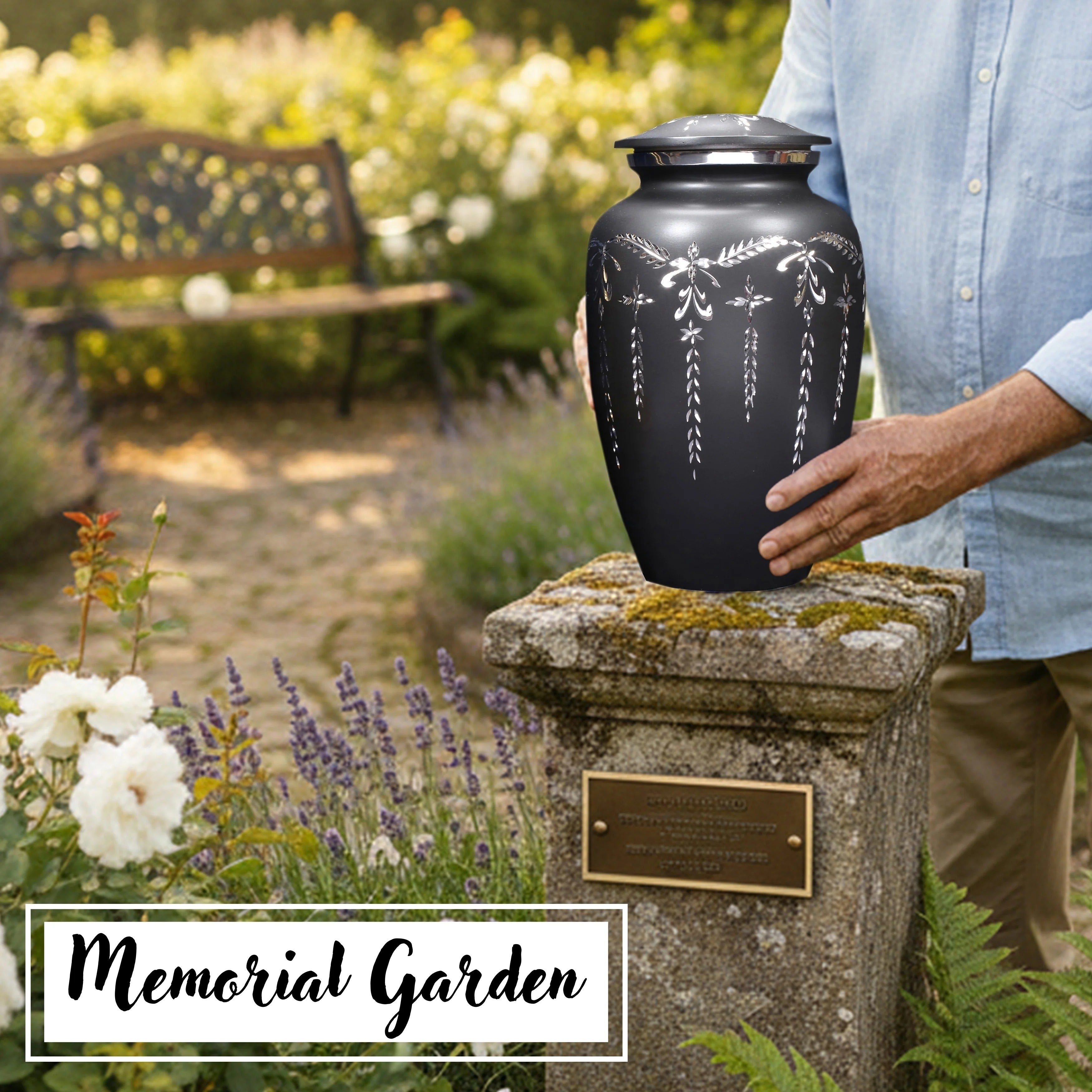 Urns Human Ashes Adult Male/Female,Creamation Urn for Human Ashes Adult Man/Women,200+ Cubic inch Capacity,Decorative Burial Urn, Funeral Cremation Urns