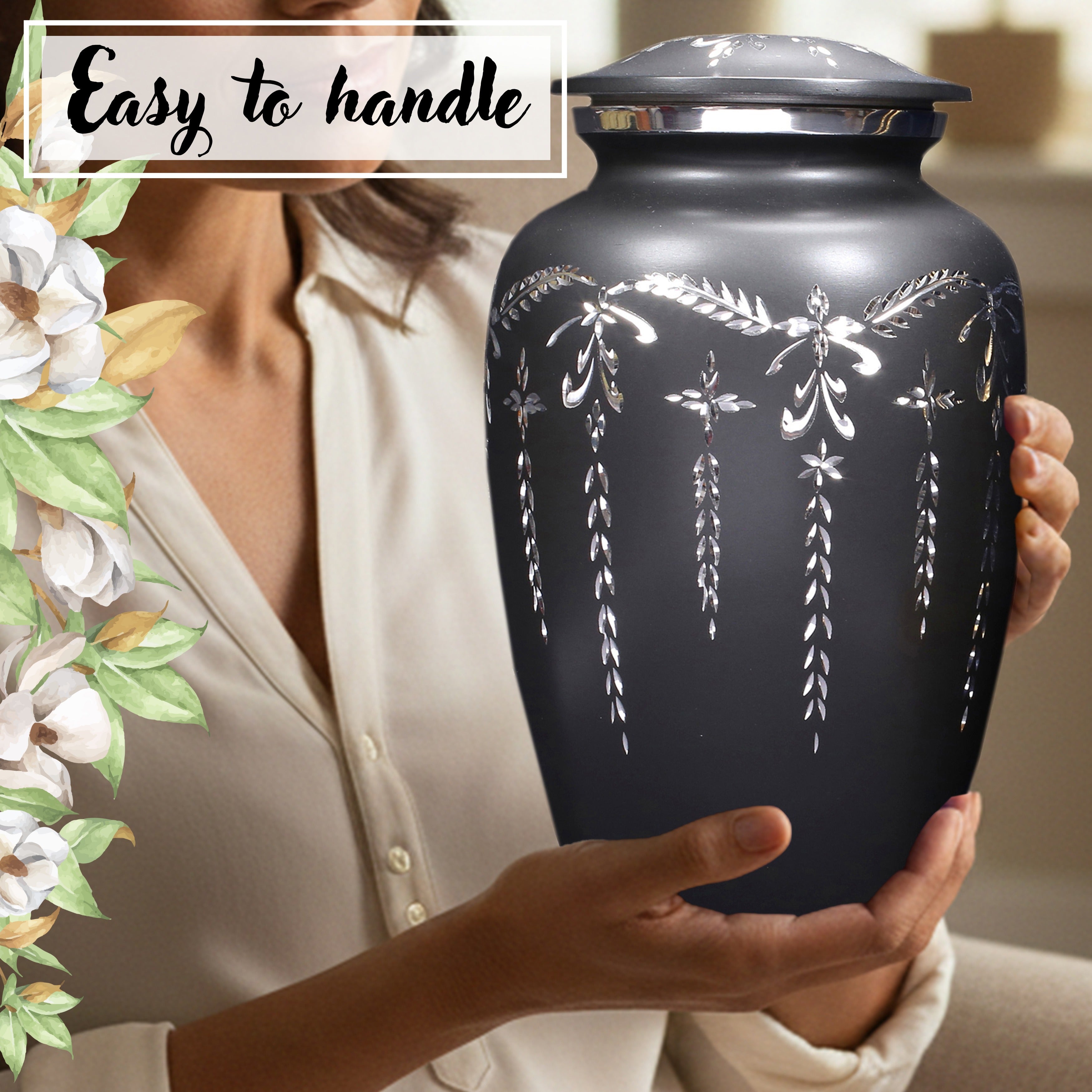 Urns Human Ashes Adult Male/Female,Creamation Urn for Human Ashes Adult Man/Women,200+ Cubic inch Capacity,Decorative Burial Urn, Funeral Cremation Urns
