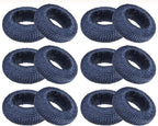 Woven Napkin Rings Set of 12 - Farmhouse Table Décor Napkin Holders for Weddings, Holiday Parties, Dining Table & Everyday Place Settings (Dark Blue)