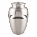 Adult Aluminum Cremation Urn for Human Ashes, Dignified Memorial Urn, Durable Metal Funeral Urn with Secure Lid, Funeral Urn for Loved Ones (Black Silver) - ALPHA Living HOME