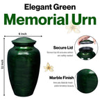 ALPHA Living HOME Handcrafted Metal Cremation Urns for Ashes - Adult Funeral Urn for Human Ashes Suitable for Cemetery Burial or Niche - Large Size fits remains of Adults up to 200 lbs&nbsp;