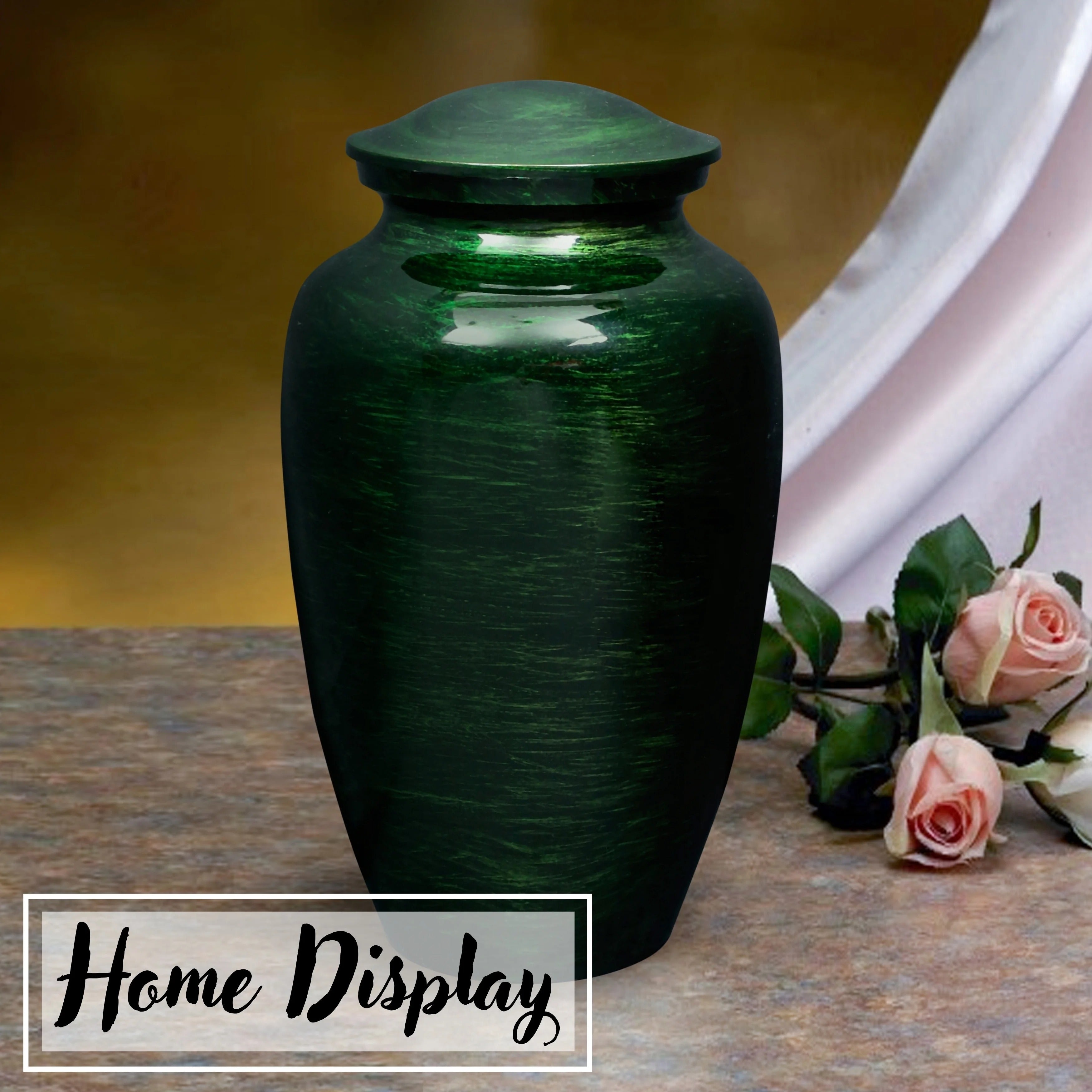 ALPHA Living HOME Handcrafted Metal Cremation Urns for Ashes - Adult Funeral Urn for Human Ashes Suitable for Cemetery Burial or Niche - Large Size fits remains of Adults up to 200 lbs&nbsp;