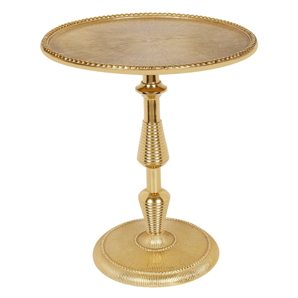 Alpha Living Home Modern Accent Table End Table for Indoor Use - Small Side Tables for Spaces Living Room, Bedroom, Entryway, Small Spaces Nightstand, Plant Stand (Gold)