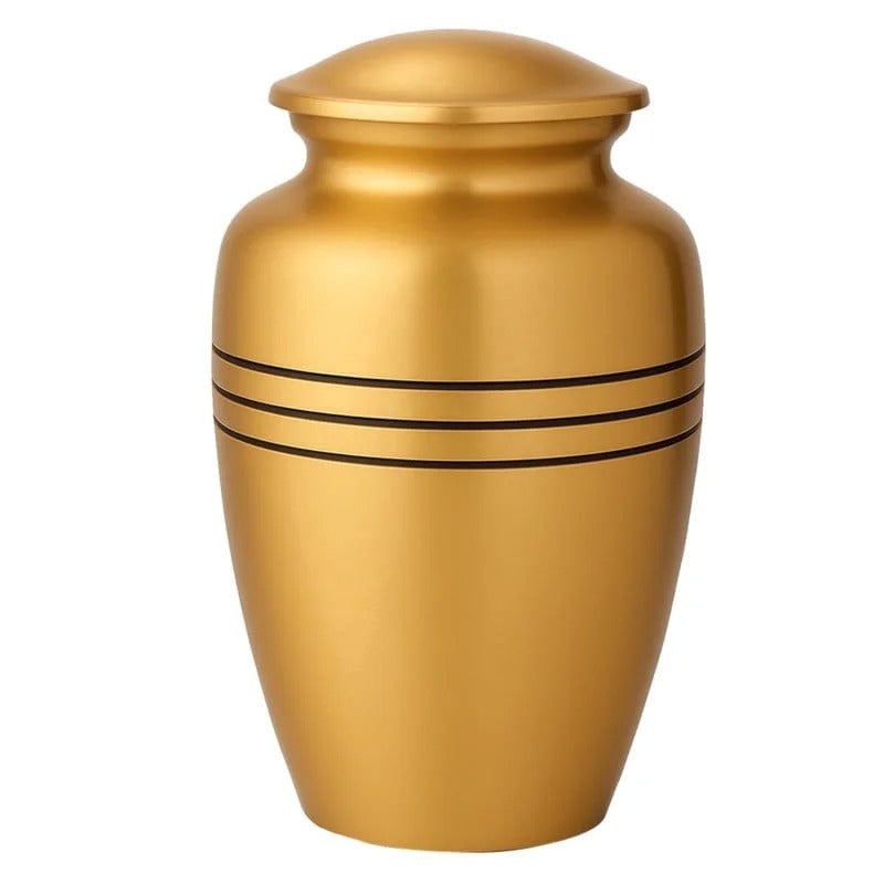 Black Secure Dignified Memorial for Human Ashes Cremation Urn